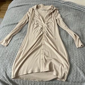 Abercrombie and Fitch cream button down dress size small